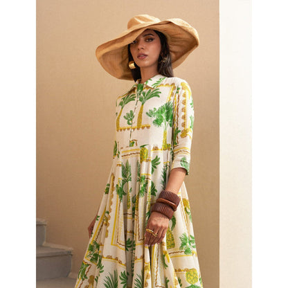 House of Fett Areca Palm Dress - Multi-Color