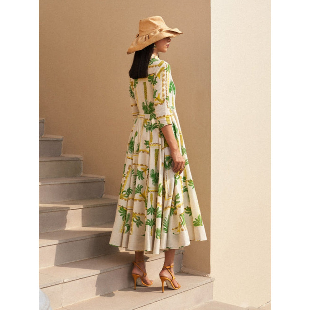 House of Fett Areca Palm Dress - Multi-Color