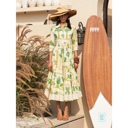 House of Fett Areca Palm Dress - Multi-Color