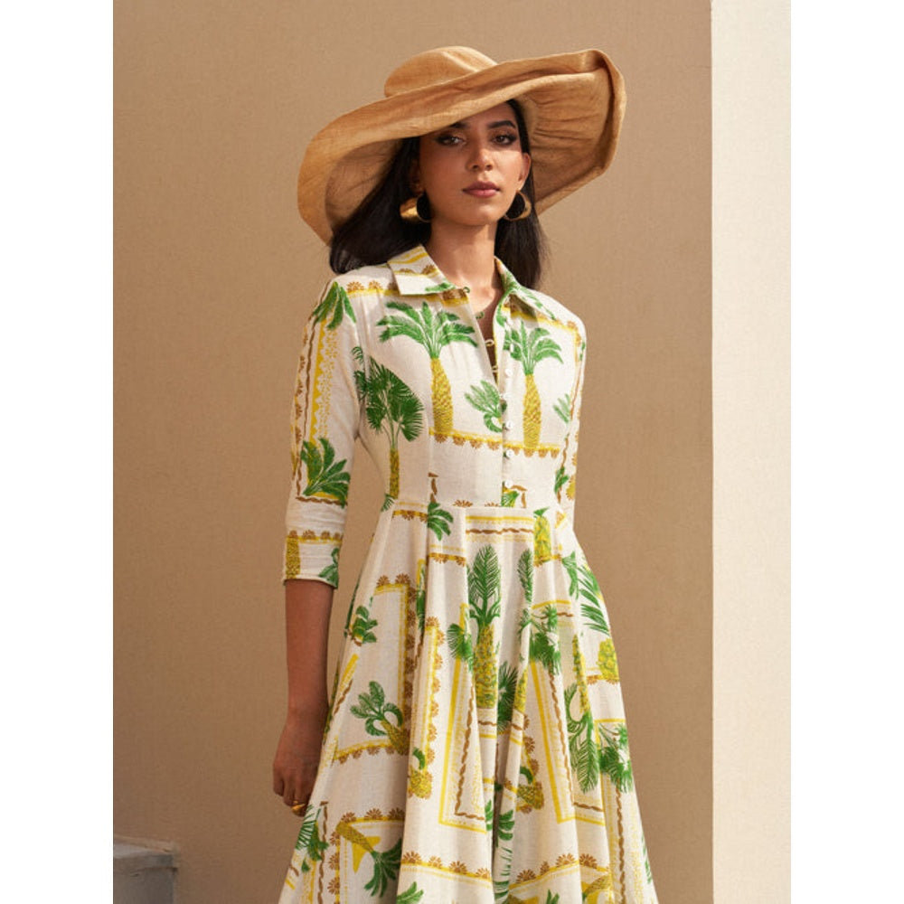 House of Fett Areca Palm Dress - Multi-Color