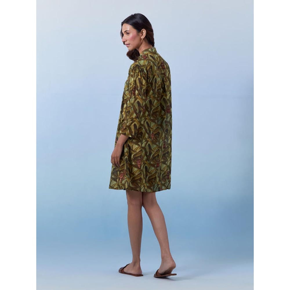 House of Fett Koala Cotton Dress - Green