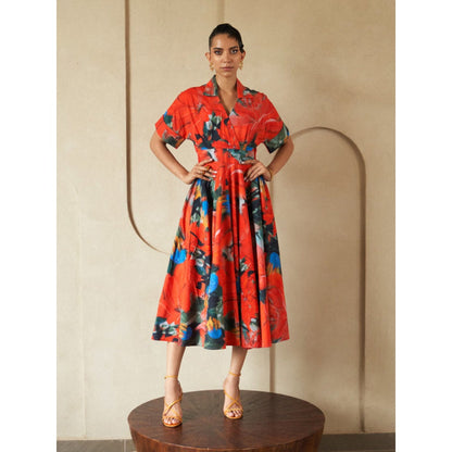 House of Fett Cherry Collins Dress - Multi-Color