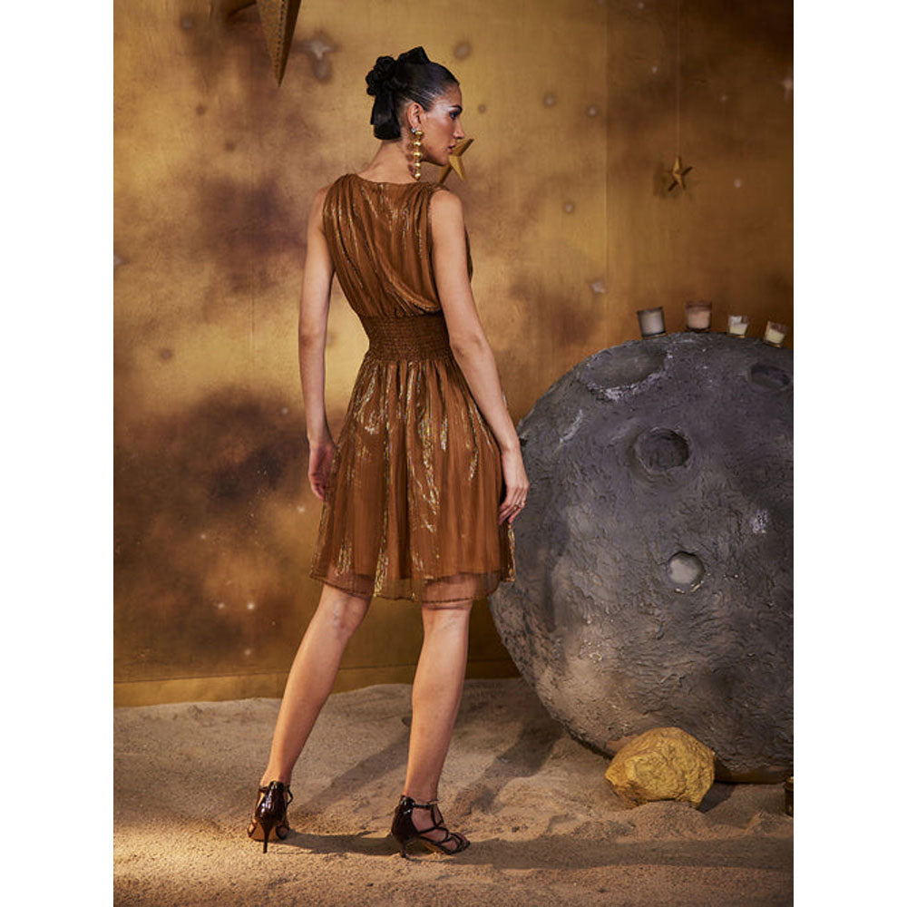 House of Fett Disco Dress - Gold