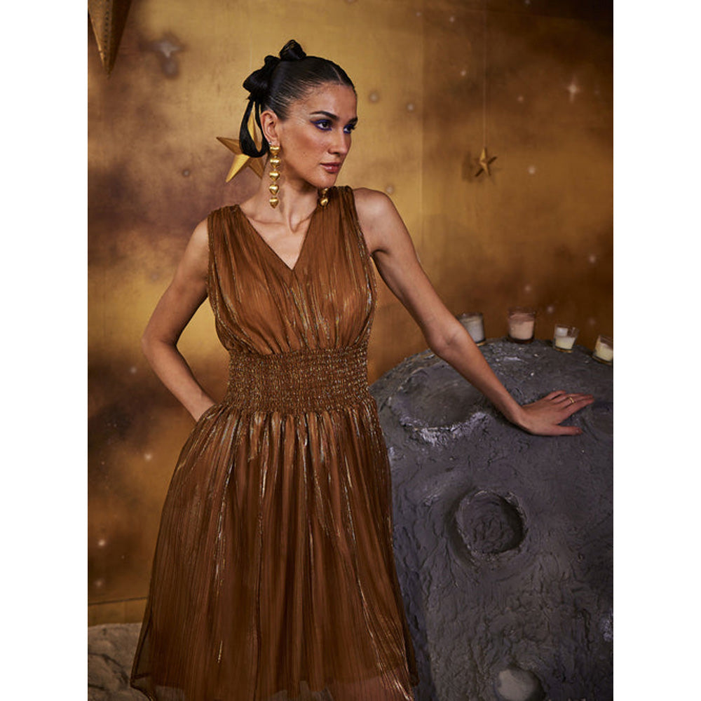 House of Fett Disco Dress - Gold