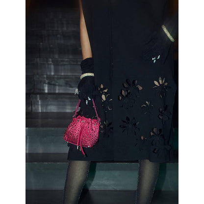 House of Fett Skyfall Cutwork Jacket Dress - Black