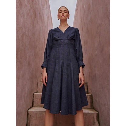 House of Fett Zoe Cotton Dress - Blue