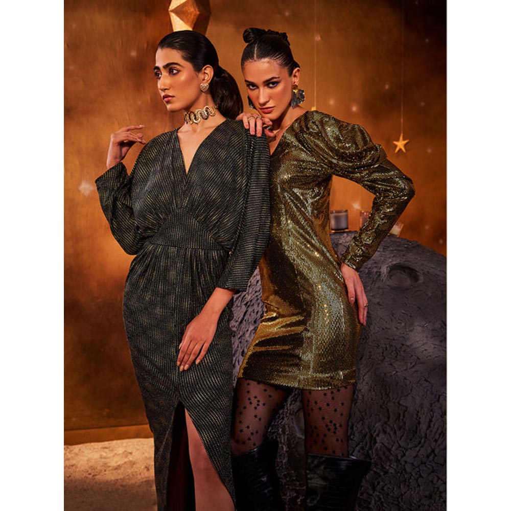 House of Fett Eclectic Dress - Gold