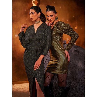House of Fett Eclectic Dress - Gold