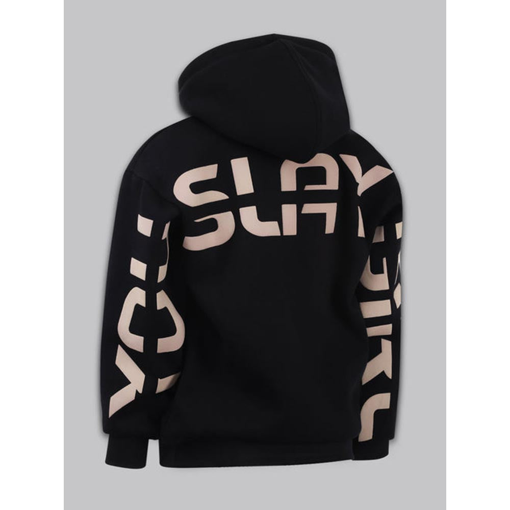House of Fett You Slay Girl Femme Oversized Fit Womens Hoodie - Black
