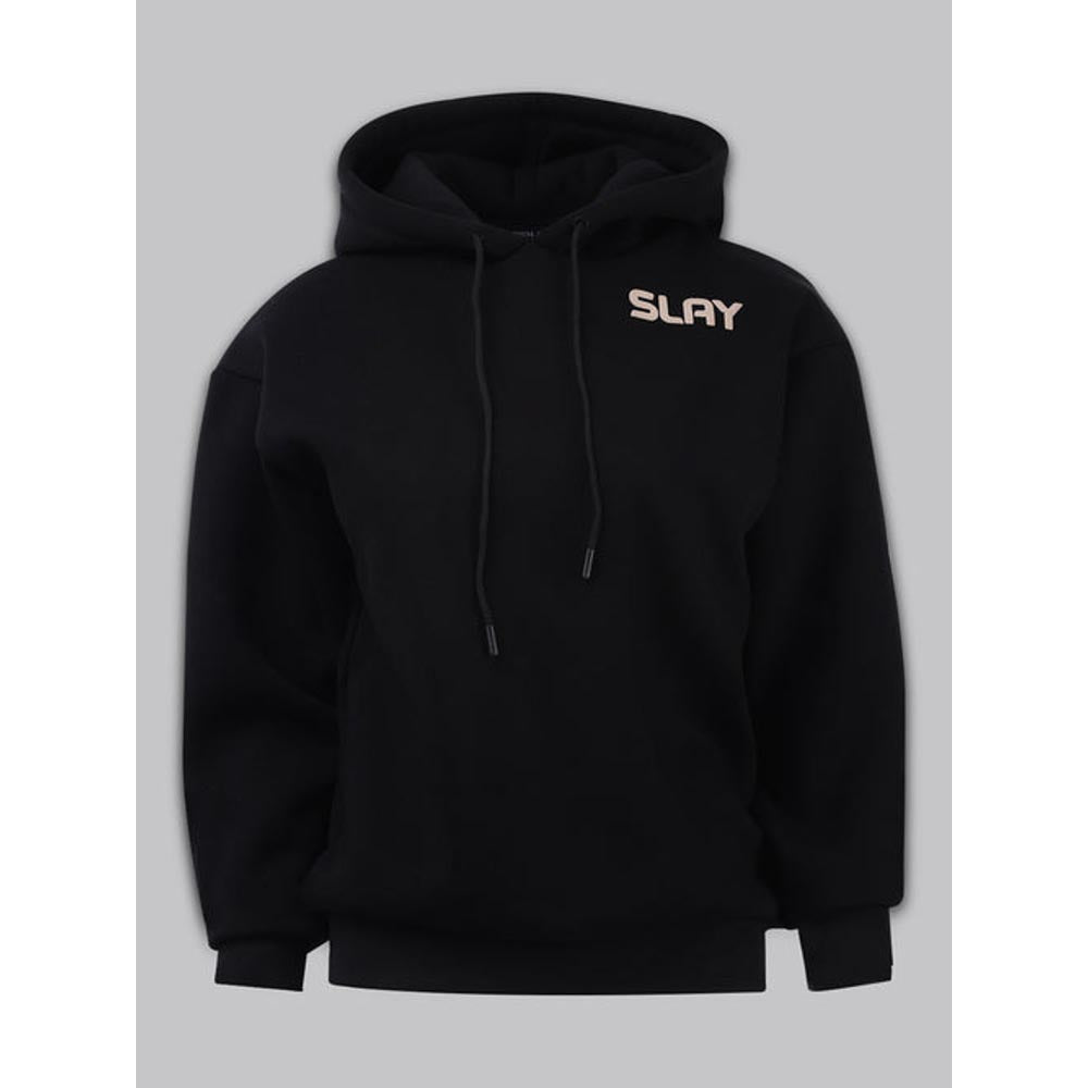 House of Fett You Slay Girl Femme Oversized Fit Womens Hoodie - Black