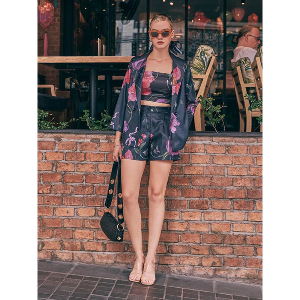 House of Fett Chuck And Blair Crop Top - Blue