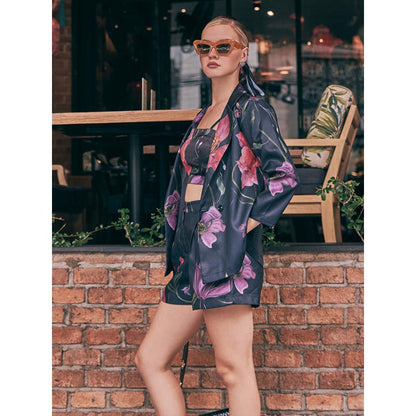 House of Fett Chuck And Blair Crop Top - Blue