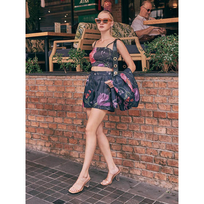 House of Fett Chuck And Blair Crop Top - Blue