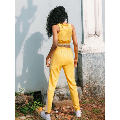 House of Fett Viva Crop Top - Yellow