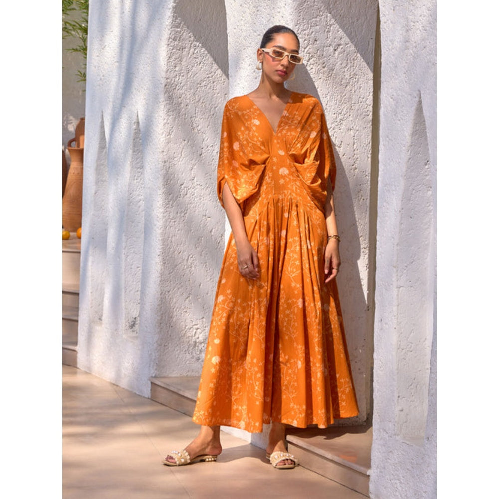 House of Fett Samode Printed Jumpsuit - Orange