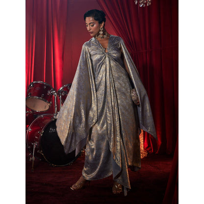 House of Fett Venus Buckel Gown - Blue