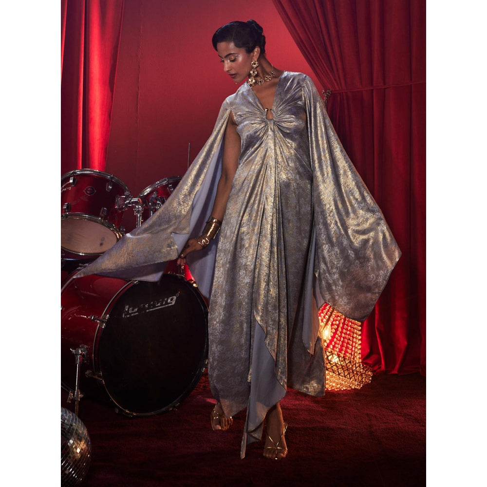 House of Fett Venus Buckel Gown - Blue