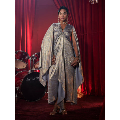 House of Fett Venus Buckel Gown - Blue