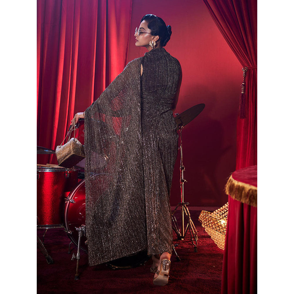 House of Fett Royale Draped Gown - Black