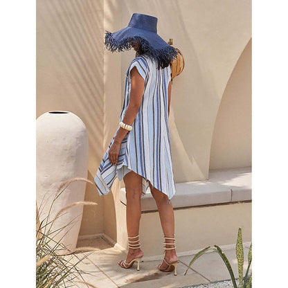 House of Fett Blue Nautical Smock Dress with Jacket