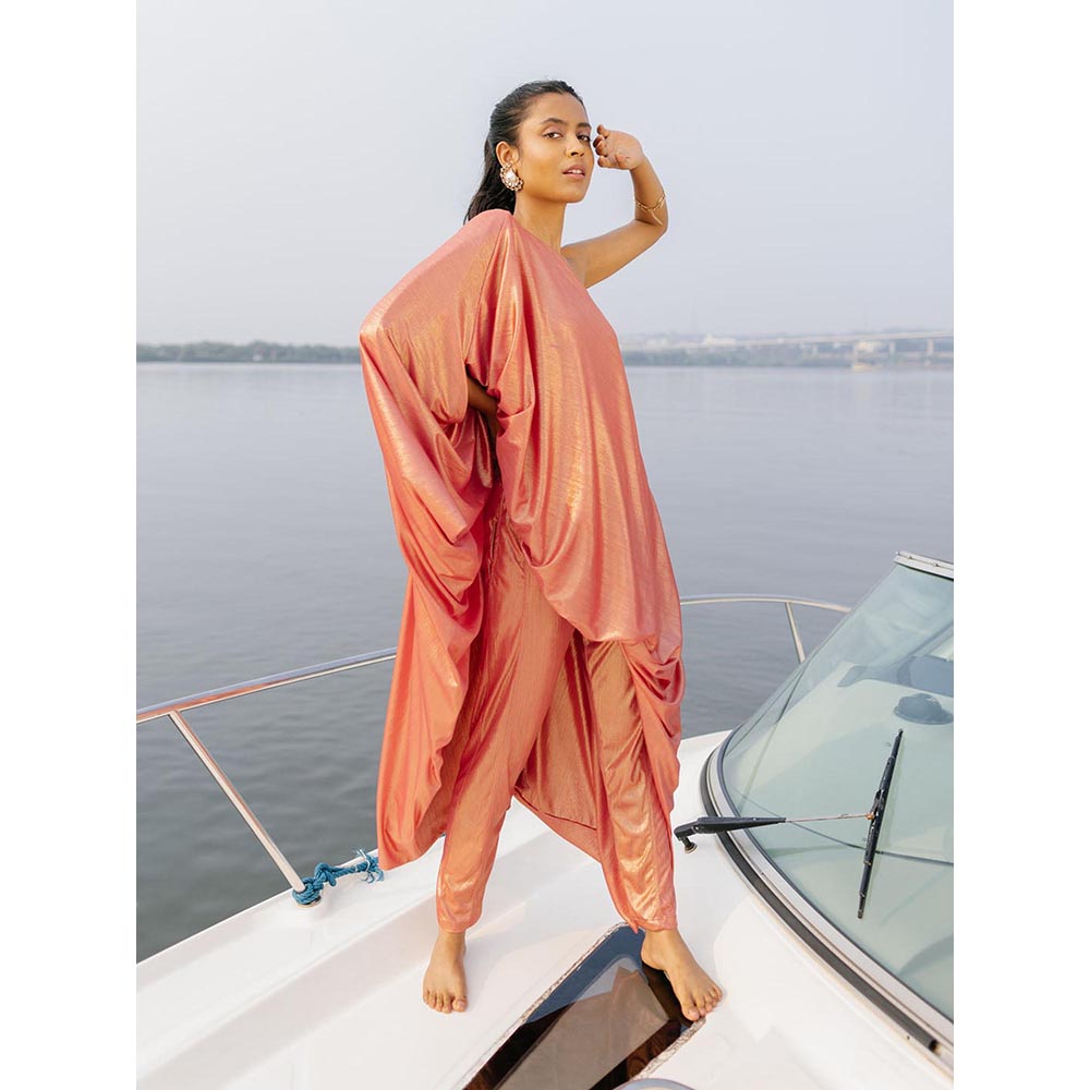 House of Fett Bellagio Peach Dress with Pant