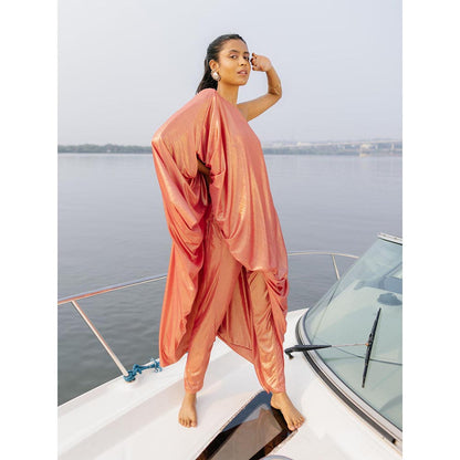 House of Fett Bellagio Peach Dress with Pant