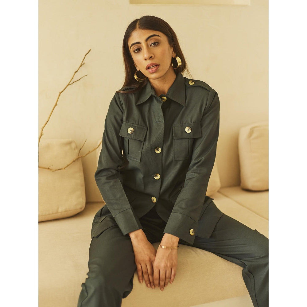 House of Fett Cadet Black Shirt with Pant and Belt Co-Ords