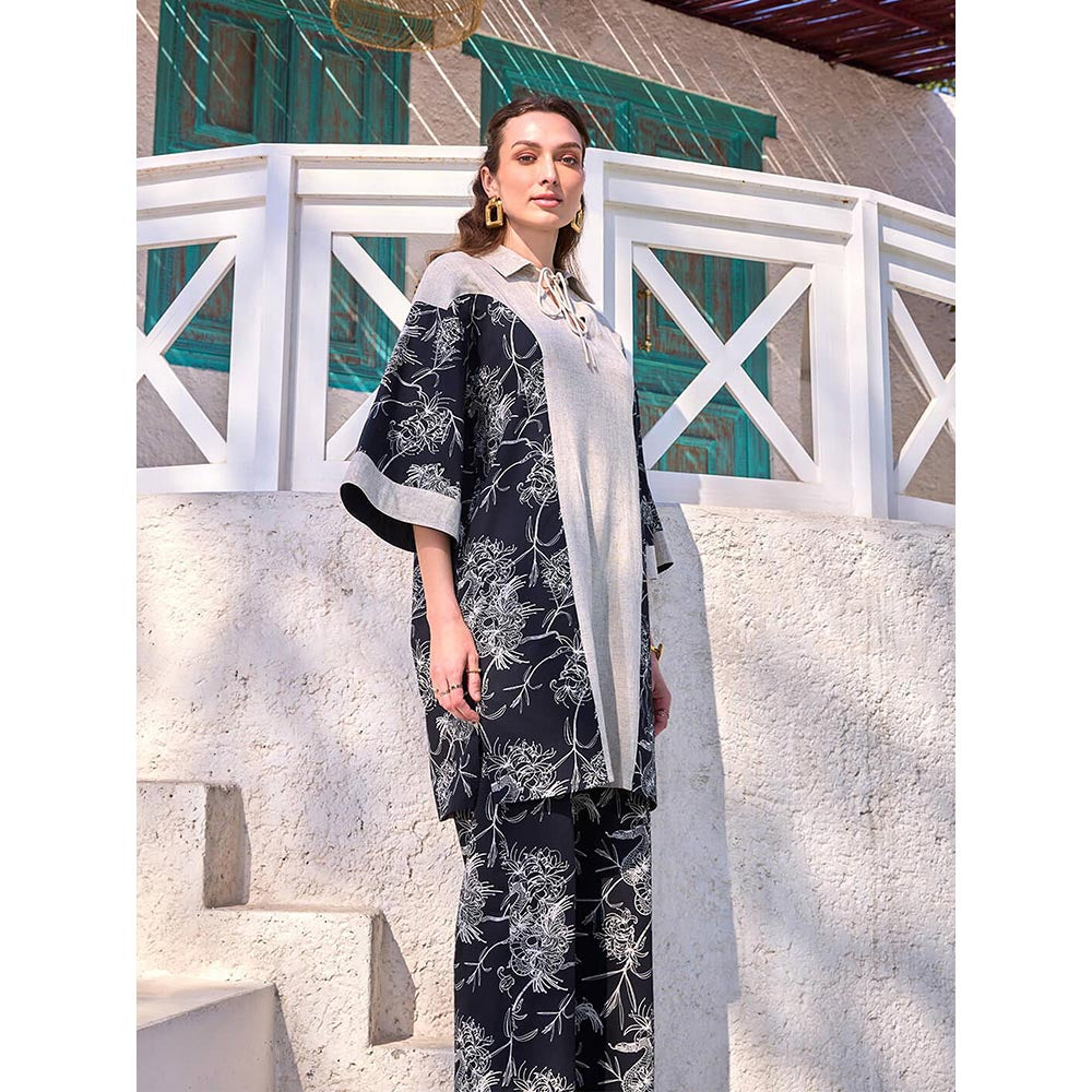 House of Fett Cedrus Cotton Blue Top with Pant Co-Ords
