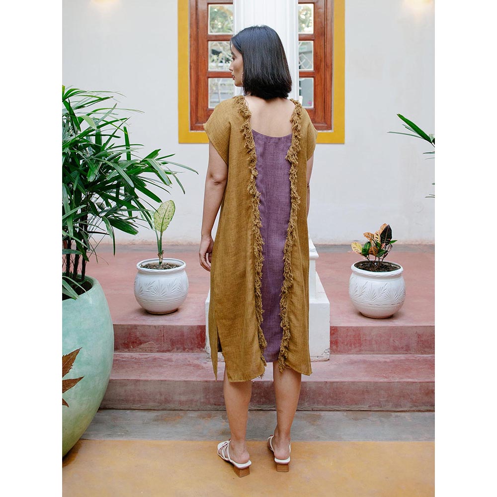 House of Fett Kekova Fringe Multicolor Kaftan with Pant