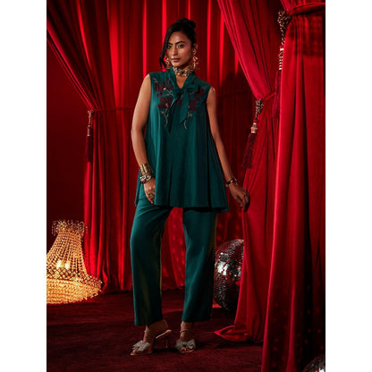 House of Fett Jade Blue Top with Pant Co-Ords