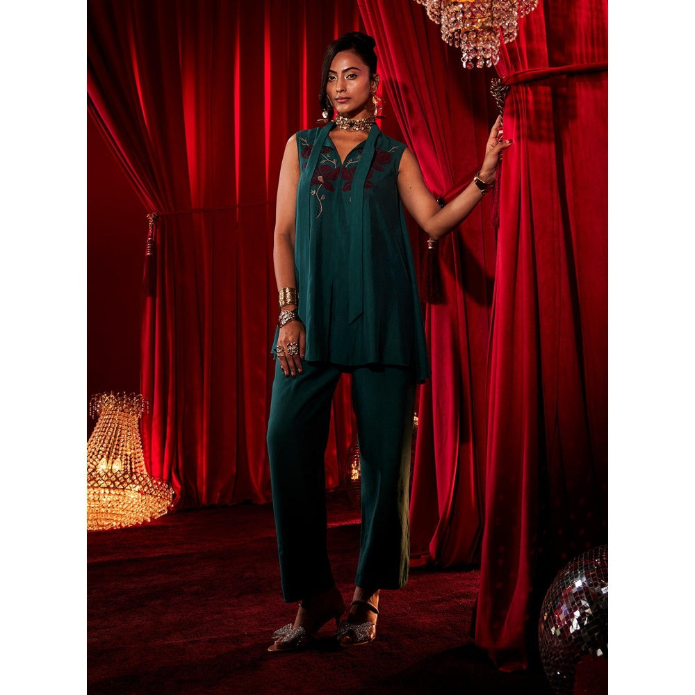 House of Fett Jade Blue Top with Pant Co-Ords