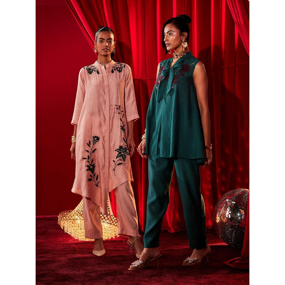 House of Fett Jade Blue Top with Pant Co-Ords