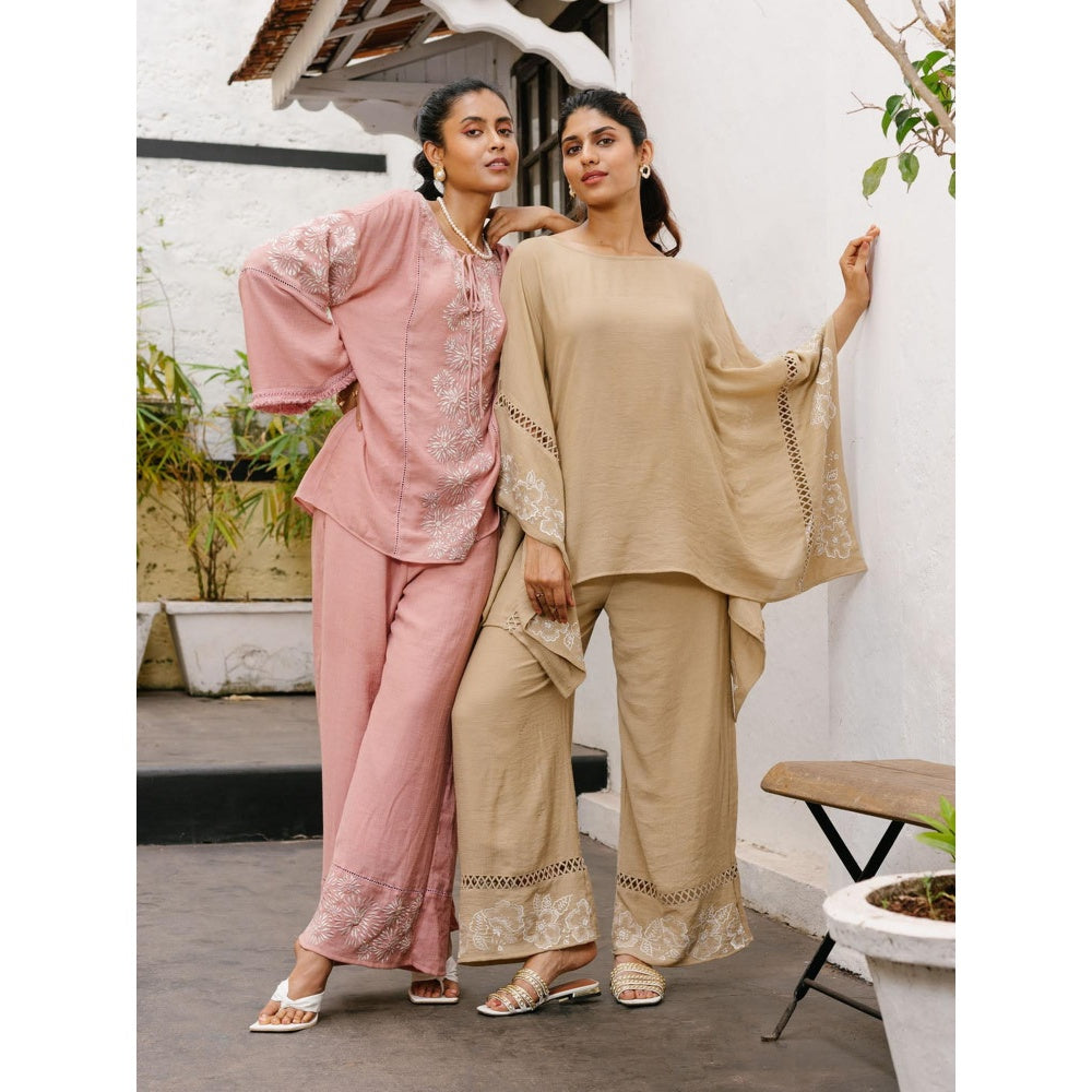 House of Fett Luxor Beige Top with Pant Co-Ords