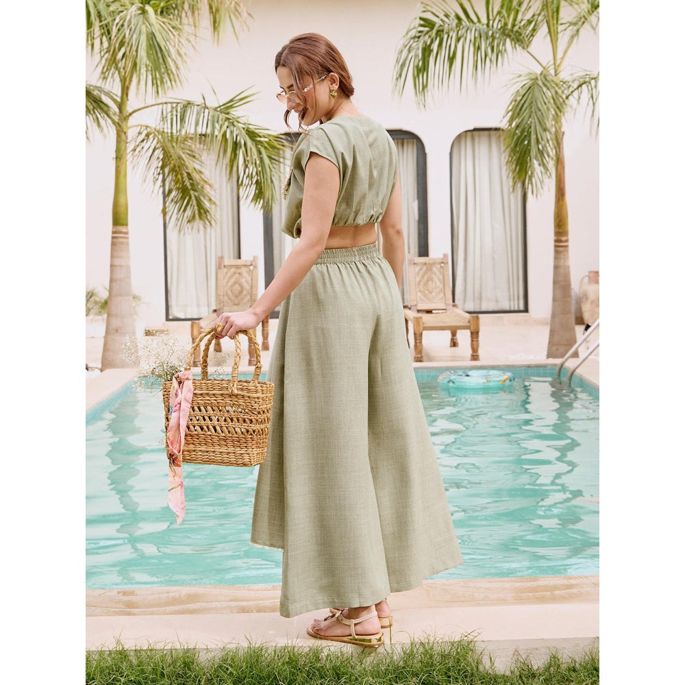 House of Fett Mersin Novo Green Top with Pant Co-Ords