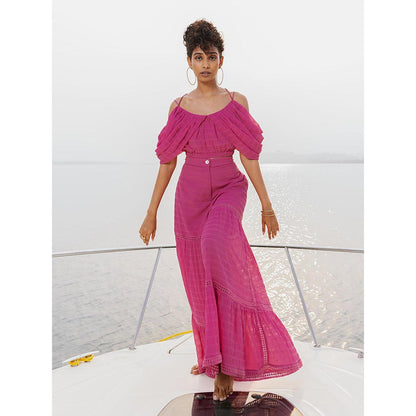 House of Fett Rosa Bella Pink Top with Pant Co-Ords