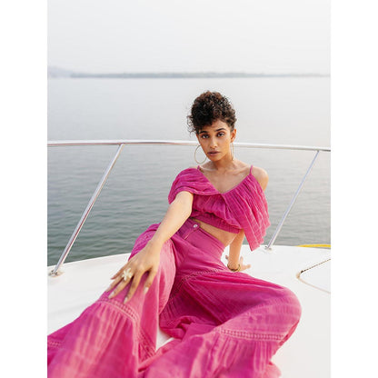 House of Fett Rosa Bella Pink Top with Pant Co-Ords