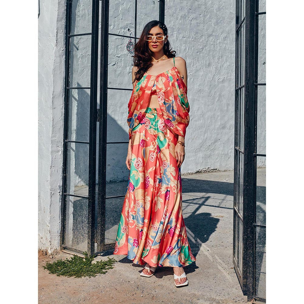House of Fett Satinaria Peach Palazzo