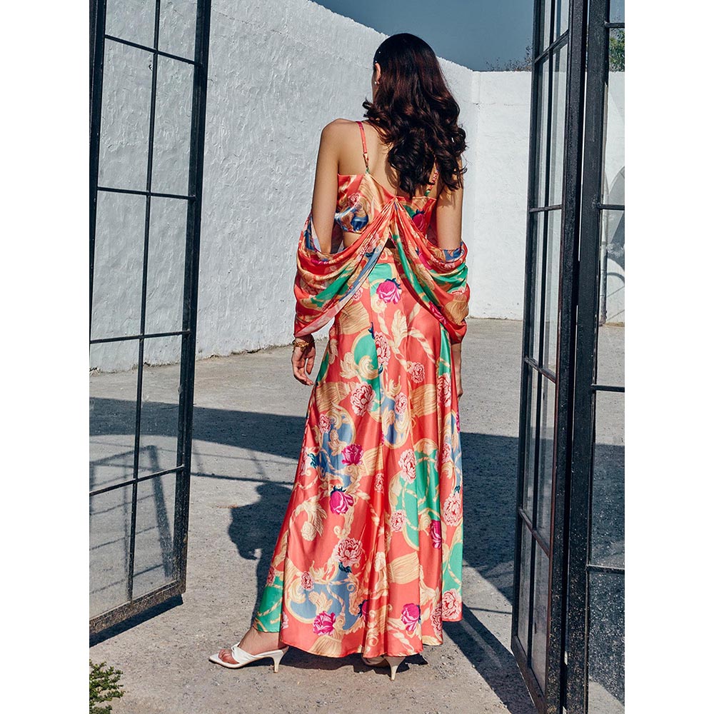 House of Fett Satinaria Peach Palazzo