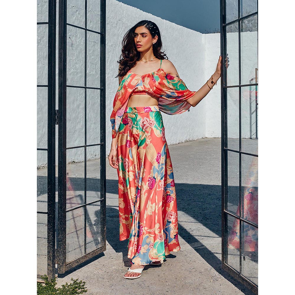 House of Fett Satinaria Peach Palazzo
