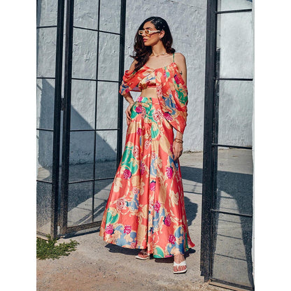 House of Fett Satinaria Peach Palazzo