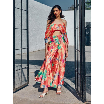 House of Fett Satinaria Peach Palazzo