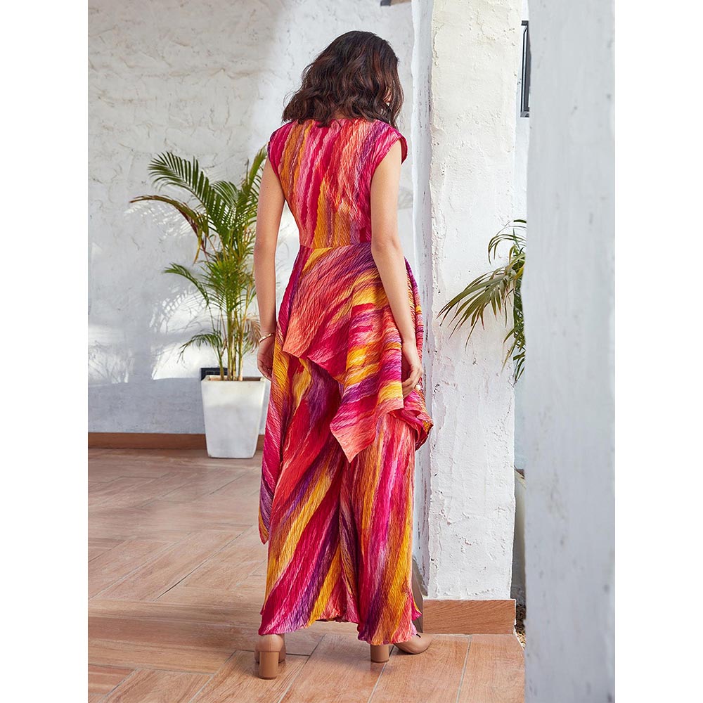 House of Fett Zuma Pleated Multicolor Palazzo