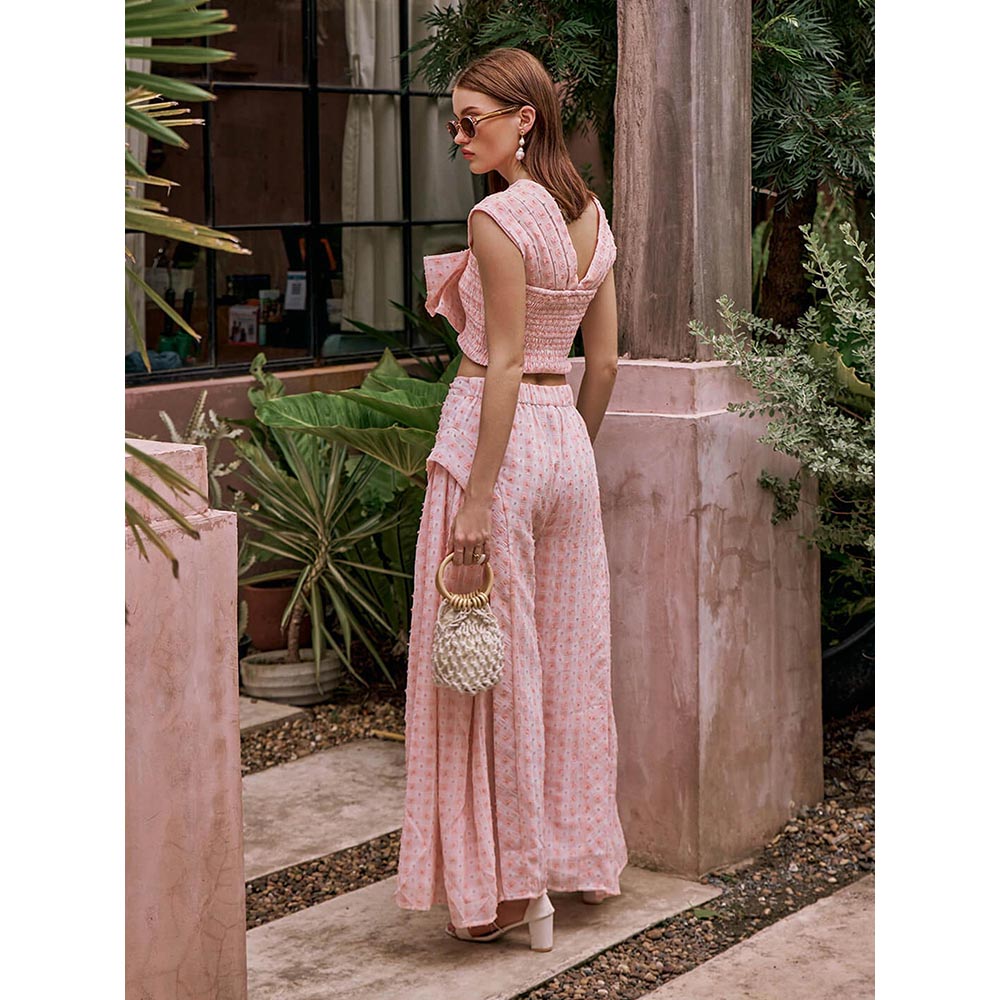 House of Fett Gossip Bow Peach Pant