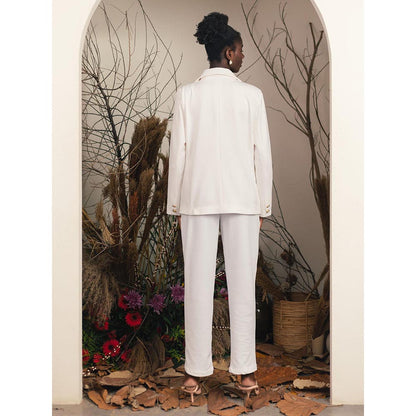 House of Fett Womens Rochester Tailored White Pant