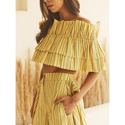 House of Fett Womens Cyprus Yellow Pant