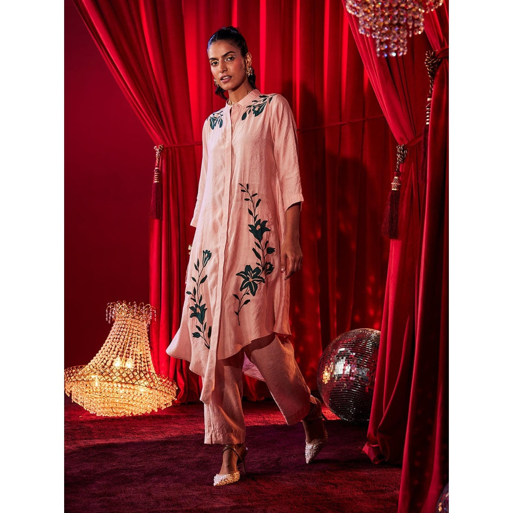 House of Fett Womens Petalina Embroidered Kurta