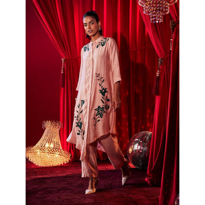 House of Fett Womens Petalina Embroidered Kurta
