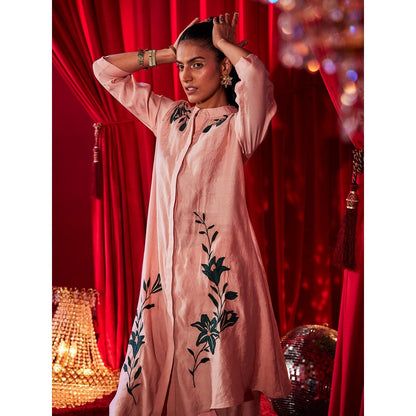 House of Fett Womens Petalina Embroidered Kurta