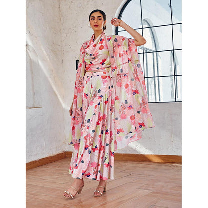 House of Fett Coral rush Floral Coral Cape