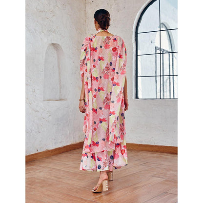 House of Fett Coral rush Floral Coral Cape